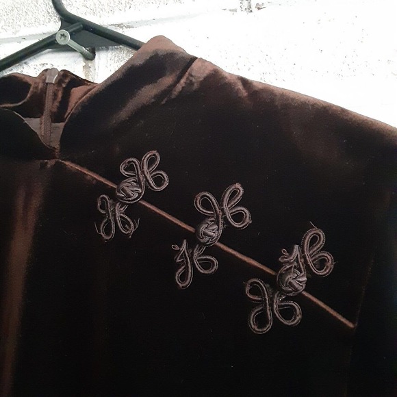 Vintage K.C. Spencer New York 2pc Velour Set Mandarin Collar sz 10P - Picture 4 of 13